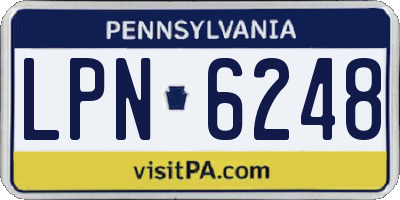 PA license plate LPN6248