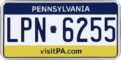 PA license plate LPN6255