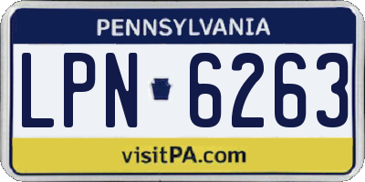 PA license plate LPN6263