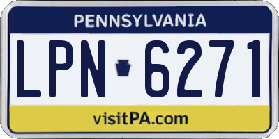 PA license plate LPN6271
