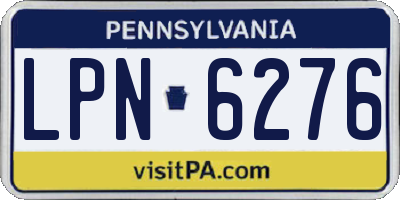 PA license plate LPN6276