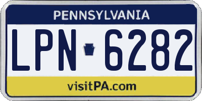 PA license plate LPN6282