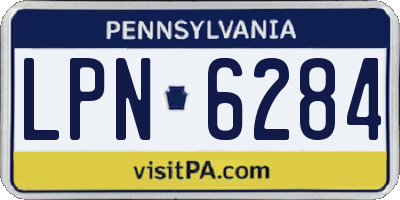 PA license plate LPN6284