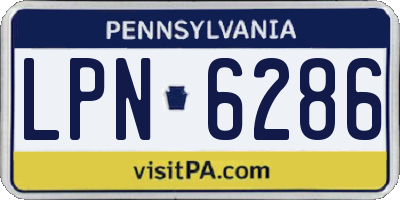 PA license plate LPN6286