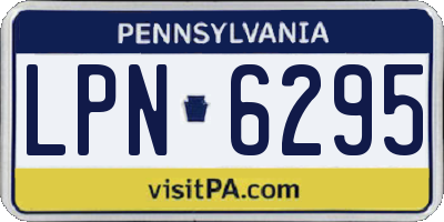PA license plate LPN6295