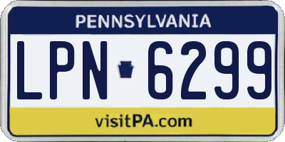 PA license plate LPN6299