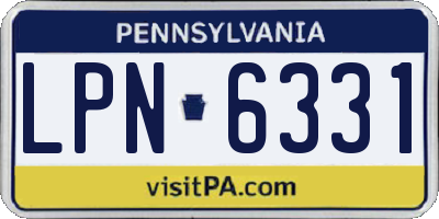 PA license plate LPN6331