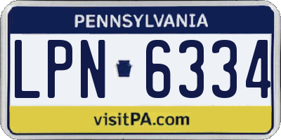 PA license plate LPN6334