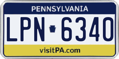 PA license plate LPN6340