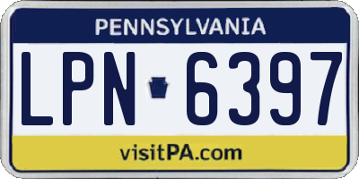 PA license plate LPN6397