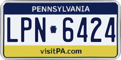 PA license plate LPN6424