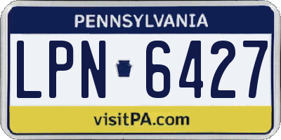PA license plate LPN6427