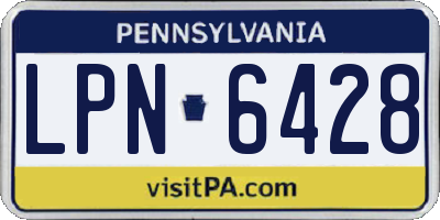 PA license plate LPN6428