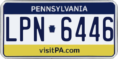 PA license plate LPN6446