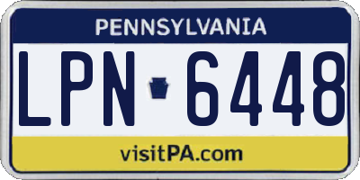 PA license plate LPN6448