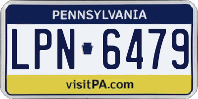 PA license plate LPN6479