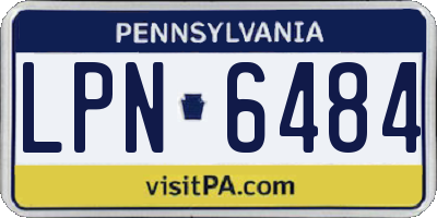PA license plate LPN6484