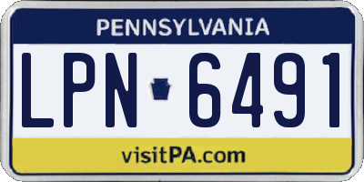 PA license plate LPN6491