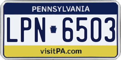 PA license plate LPN6503