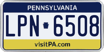PA license plate LPN6508
