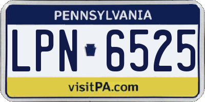 PA license plate LPN6525