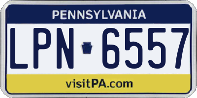 PA license plate LPN6557