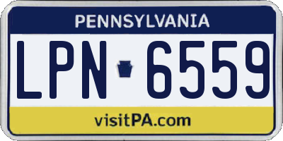 PA license plate LPN6559