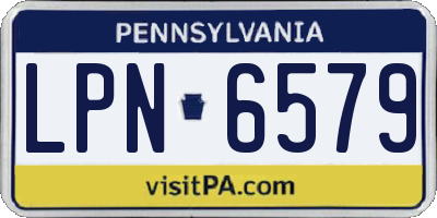 PA license plate LPN6579