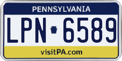 PA license plate LPN6589