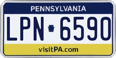 PA license plate LPN6590
