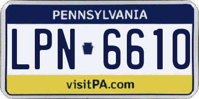 PA license plate LPN6610