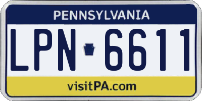PA license plate LPN6611