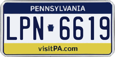 PA license plate LPN6619