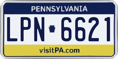 PA license plate LPN6621
