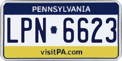 PA license plate LPN6623