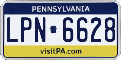 PA license plate LPN6628
