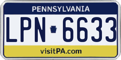 PA license plate LPN6633