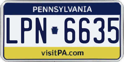 PA license plate LPN6635