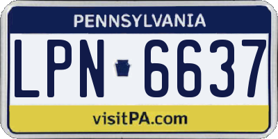 PA license plate LPN6637
