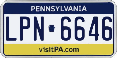 PA license plate LPN6646