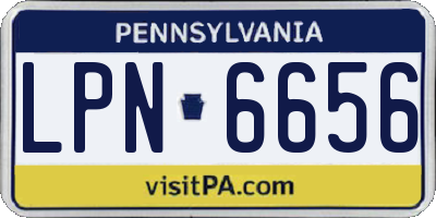 PA license plate LPN6656