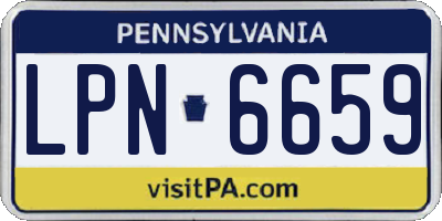 PA license plate LPN6659