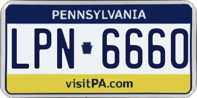 PA license plate LPN6660