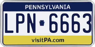 PA license plate LPN6663