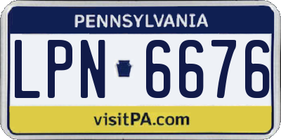 PA license plate LPN6676