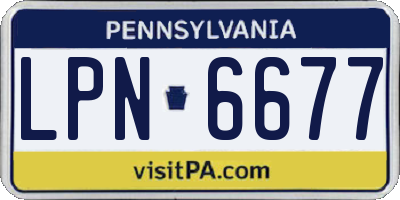 PA license plate LPN6677