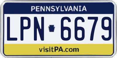 PA license plate LPN6679