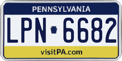 PA license plate LPN6682