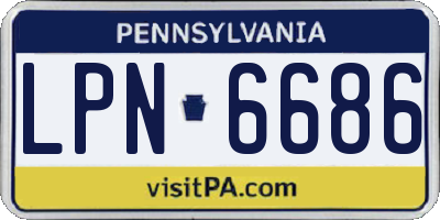 PA license plate LPN6686