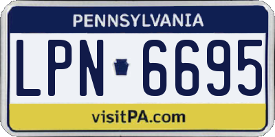 PA license plate LPN6695